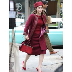 The Marvelous Mrs. Maisel S04 Rachel Brosnahan Maroon Coat
